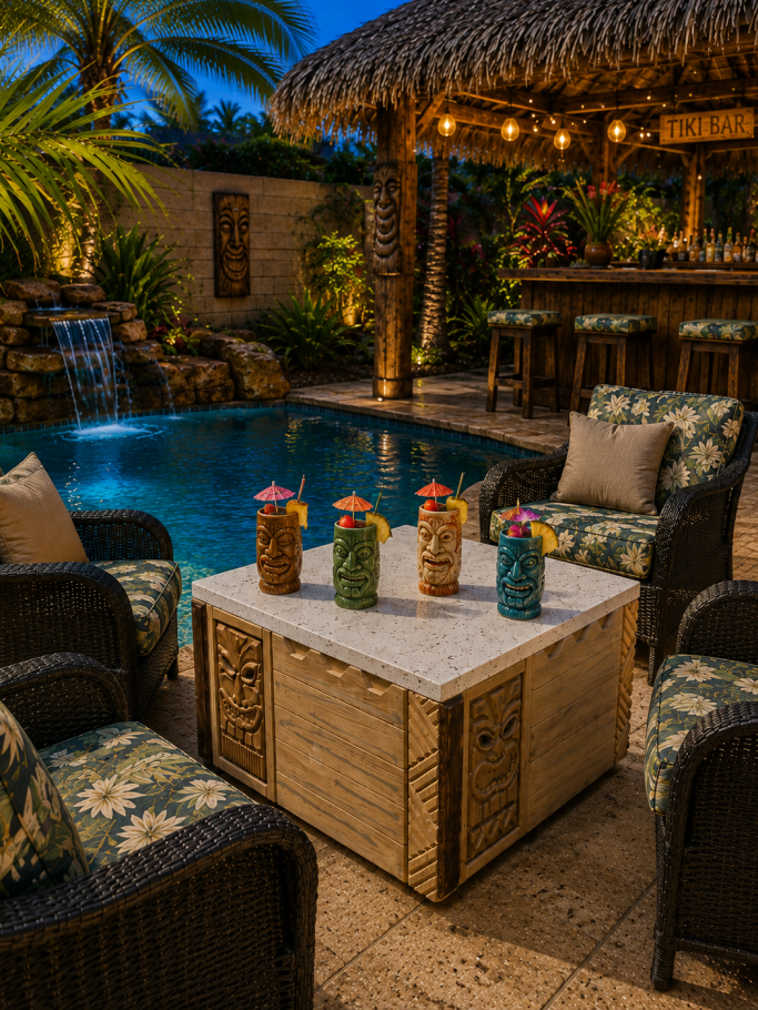 CONCRETE TERRAZZO TIKI TABLE